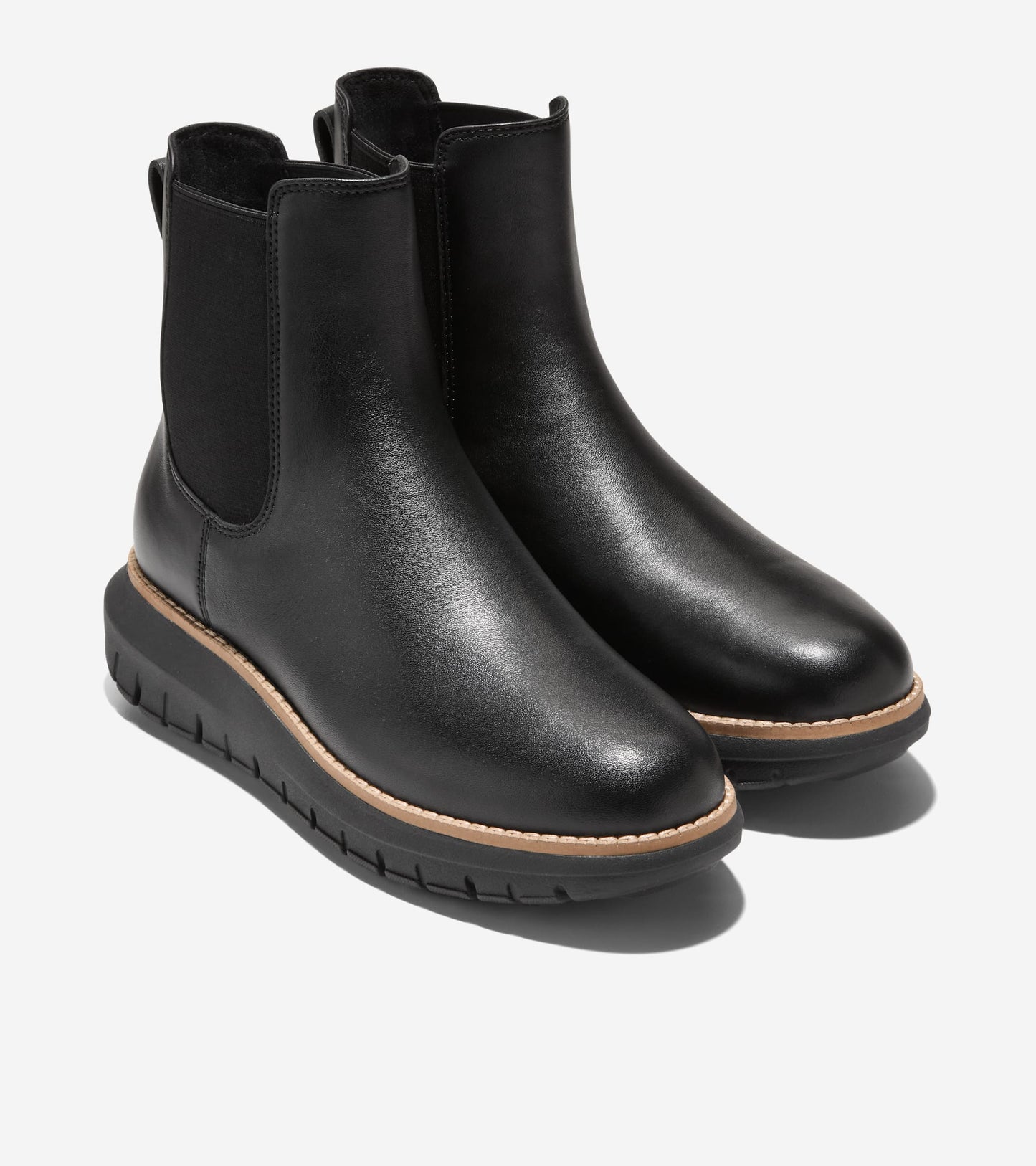 Women's ZERØGRAND Rexanna Chelsea Waterproof Boots-Black