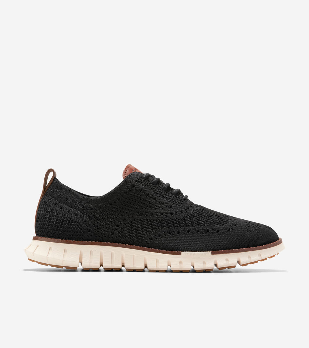 Men's ZERØGRAND Remastered Stitchlite™ Wingtip Oxfords-Black Stitchlite™-Ivory