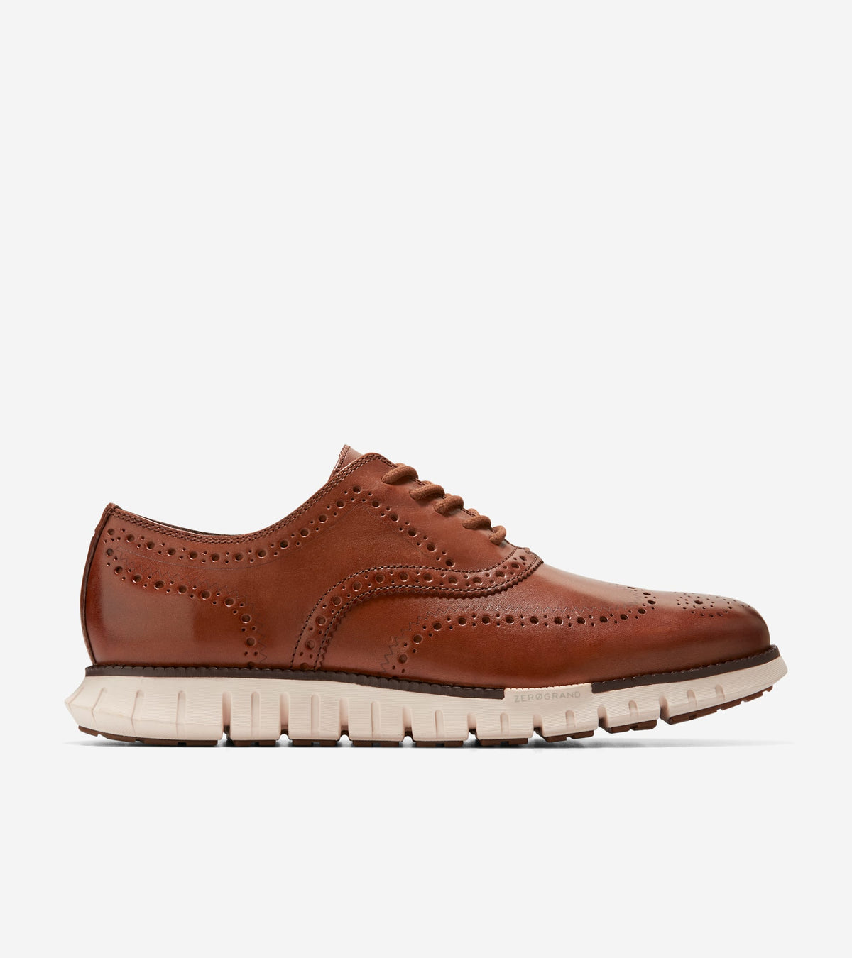 Men's ZERØGRAND Remastered Wingtip Oxfords-British Tan-Ivory