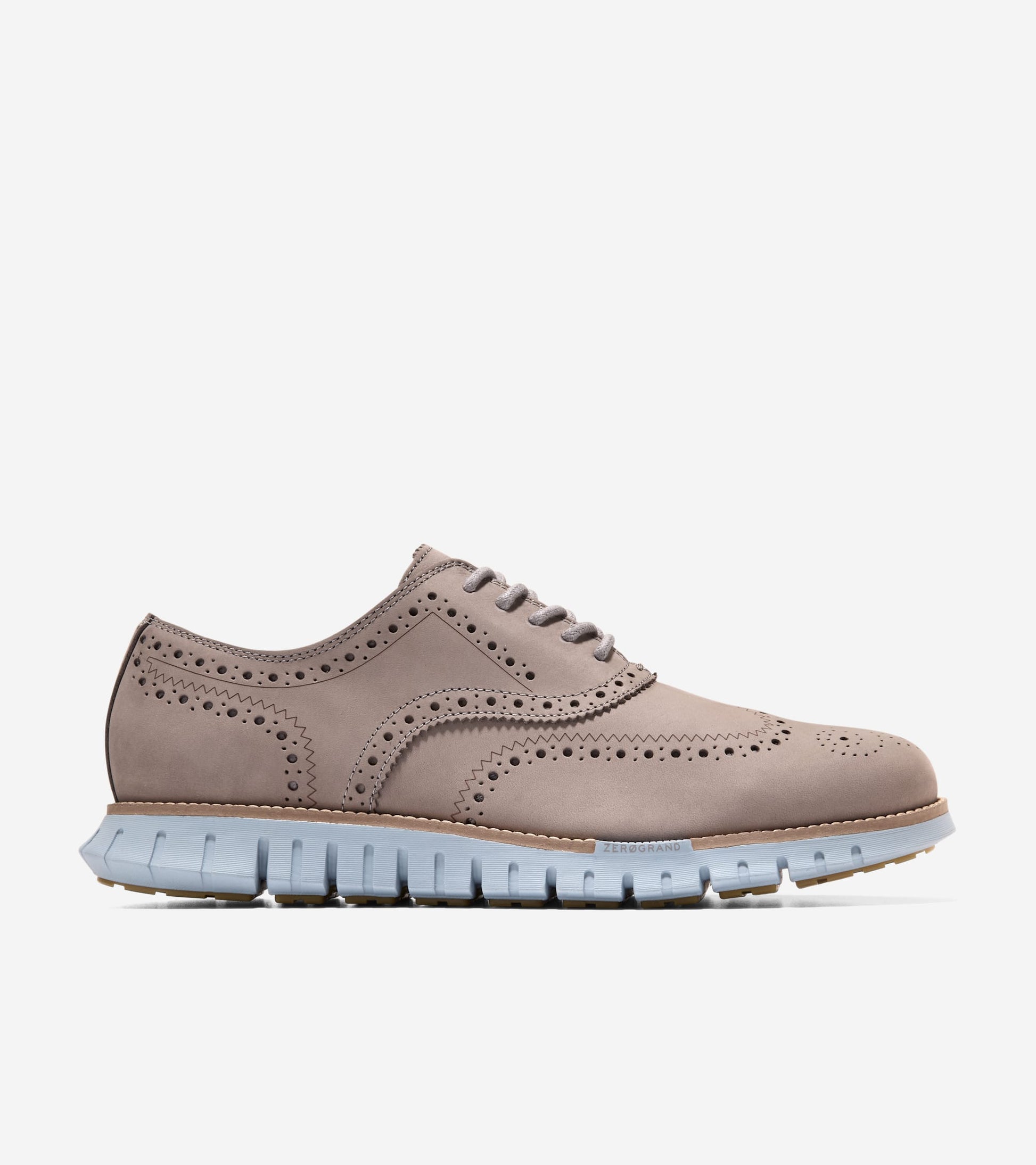 Men's ZERØGRAND Remastered Wingtip Oxfords-Ironstone-Natural-Dusty Blue