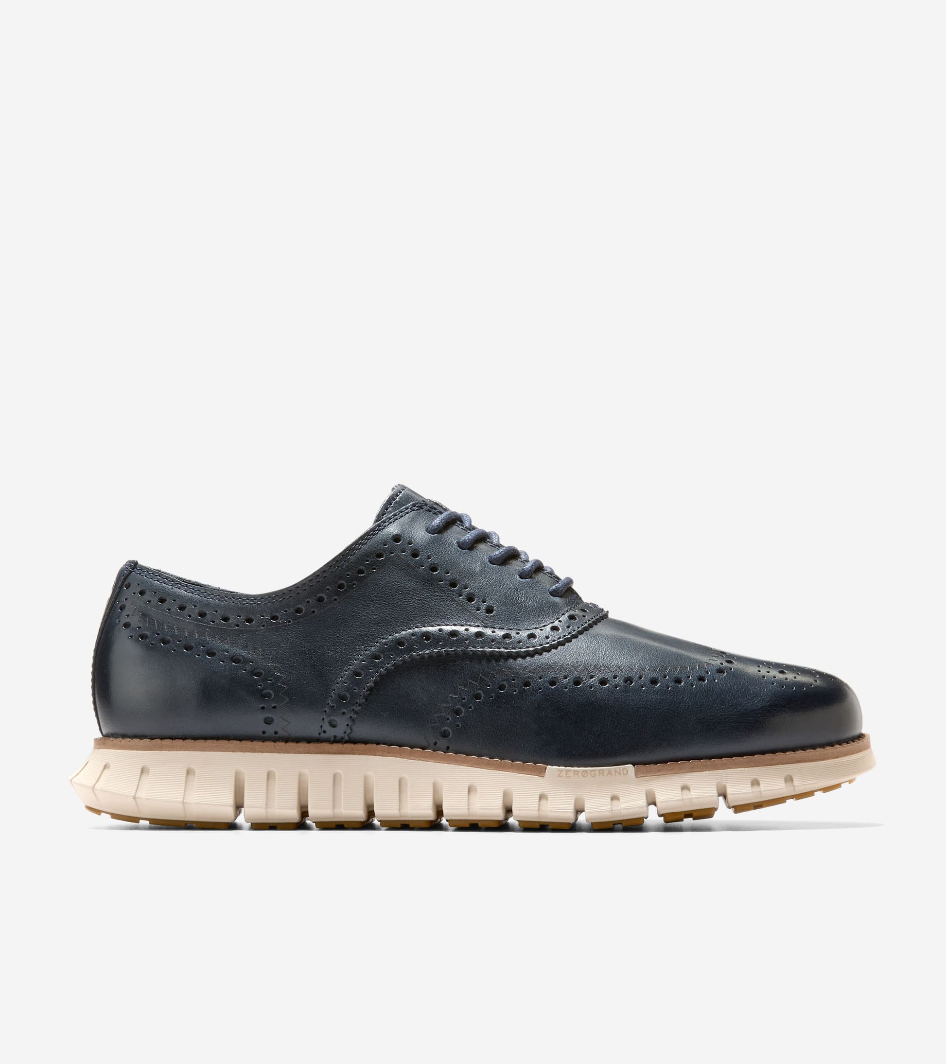Men's ZERØGRAND Remastered Wingtip Oxfords-Navy Blazer-Natural-Angora