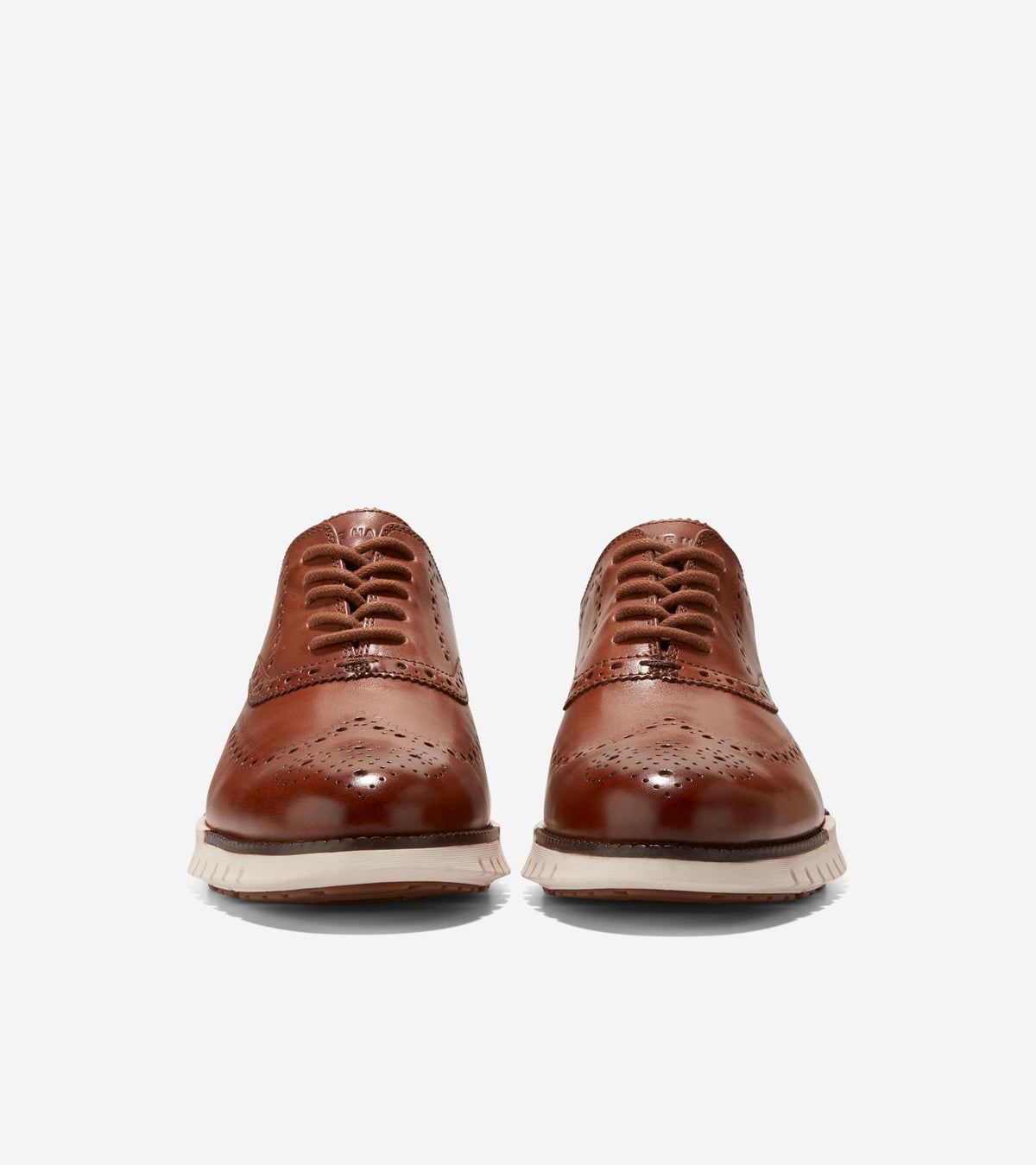 Men's ZERØGRAND Remastered Wingtip Oxfords-British Tan-Ivory