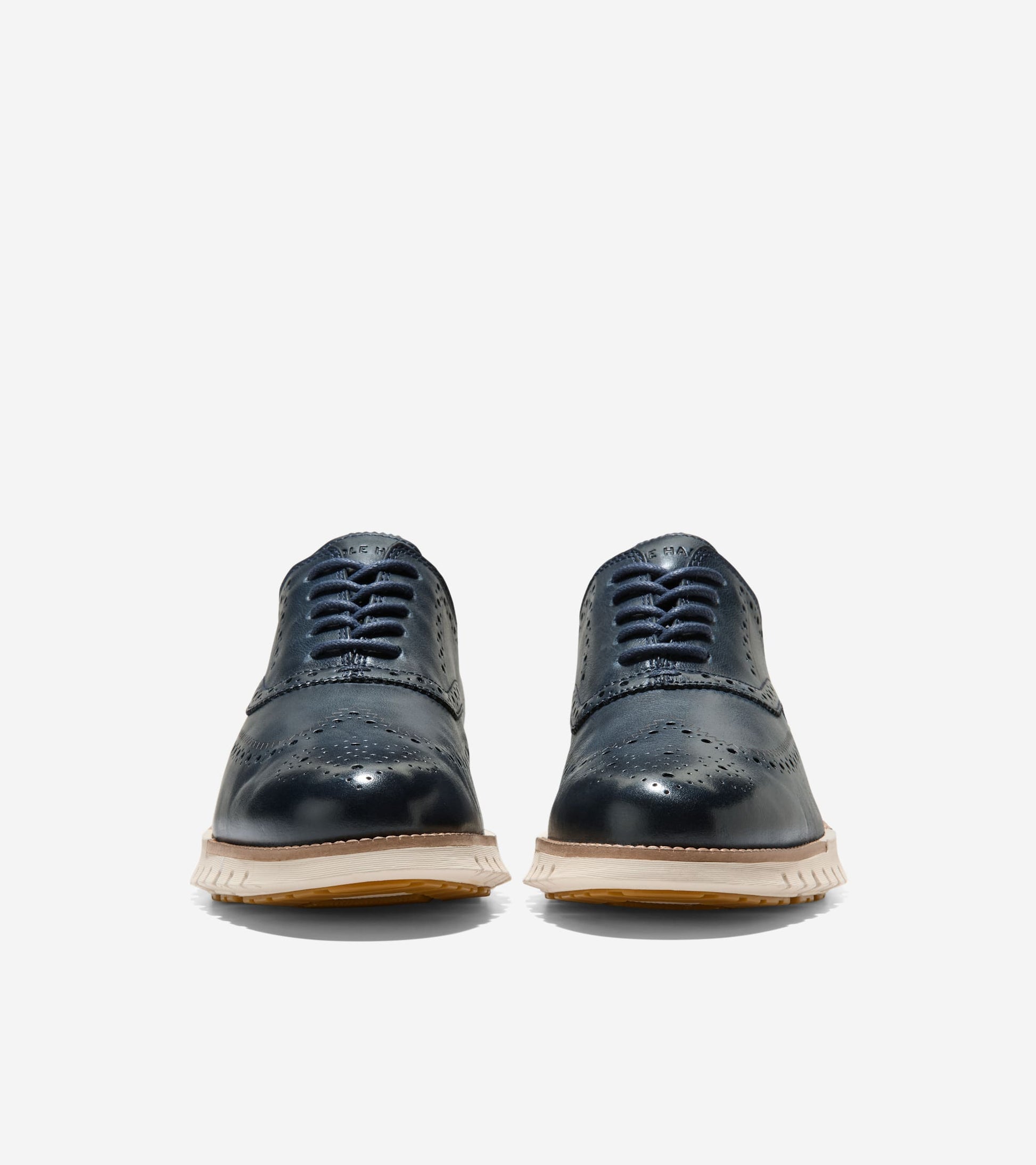 Men's ZERØGRAND Remastered Wingtip Oxfords-Navy Blazer-Natural-Angora