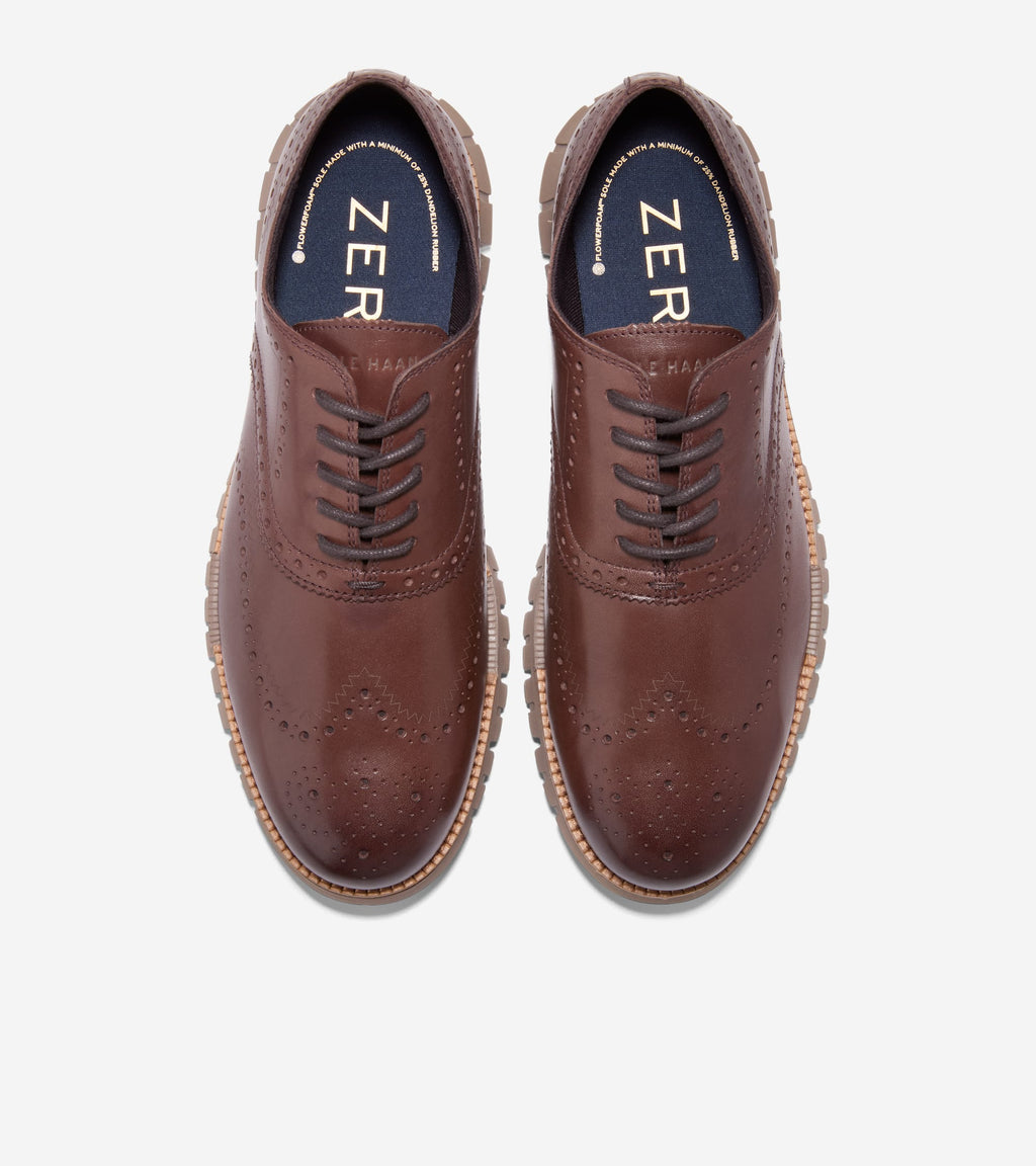 Men's ZERØGRAND Remastered Wingtip Oxfords-Dark Chocolate-Irish Coffee,