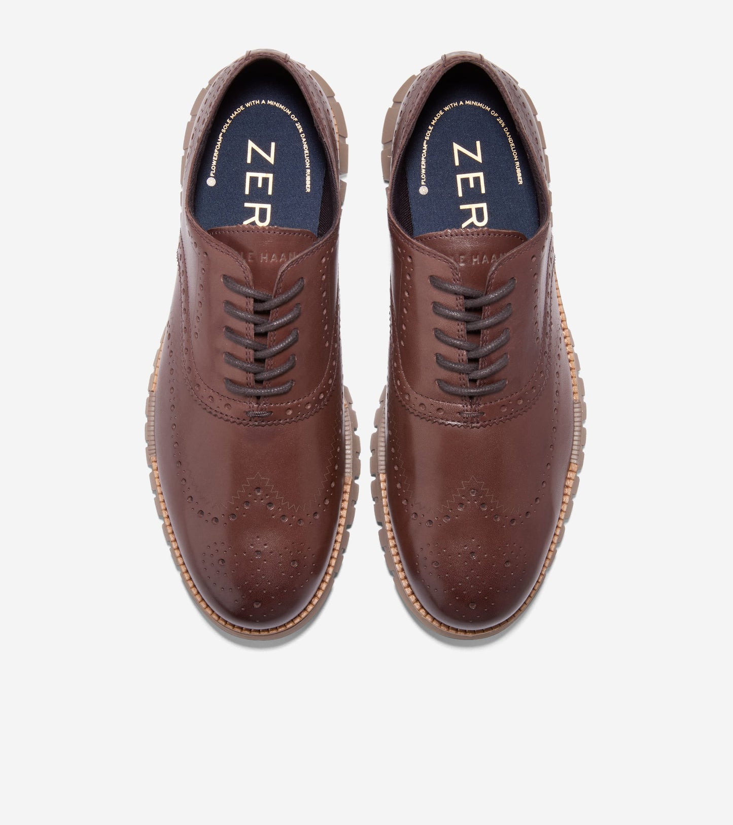 Men's ZERØGRAND Remastered Wingtip Oxfords-Dark Chocolate-Irish Coffee,