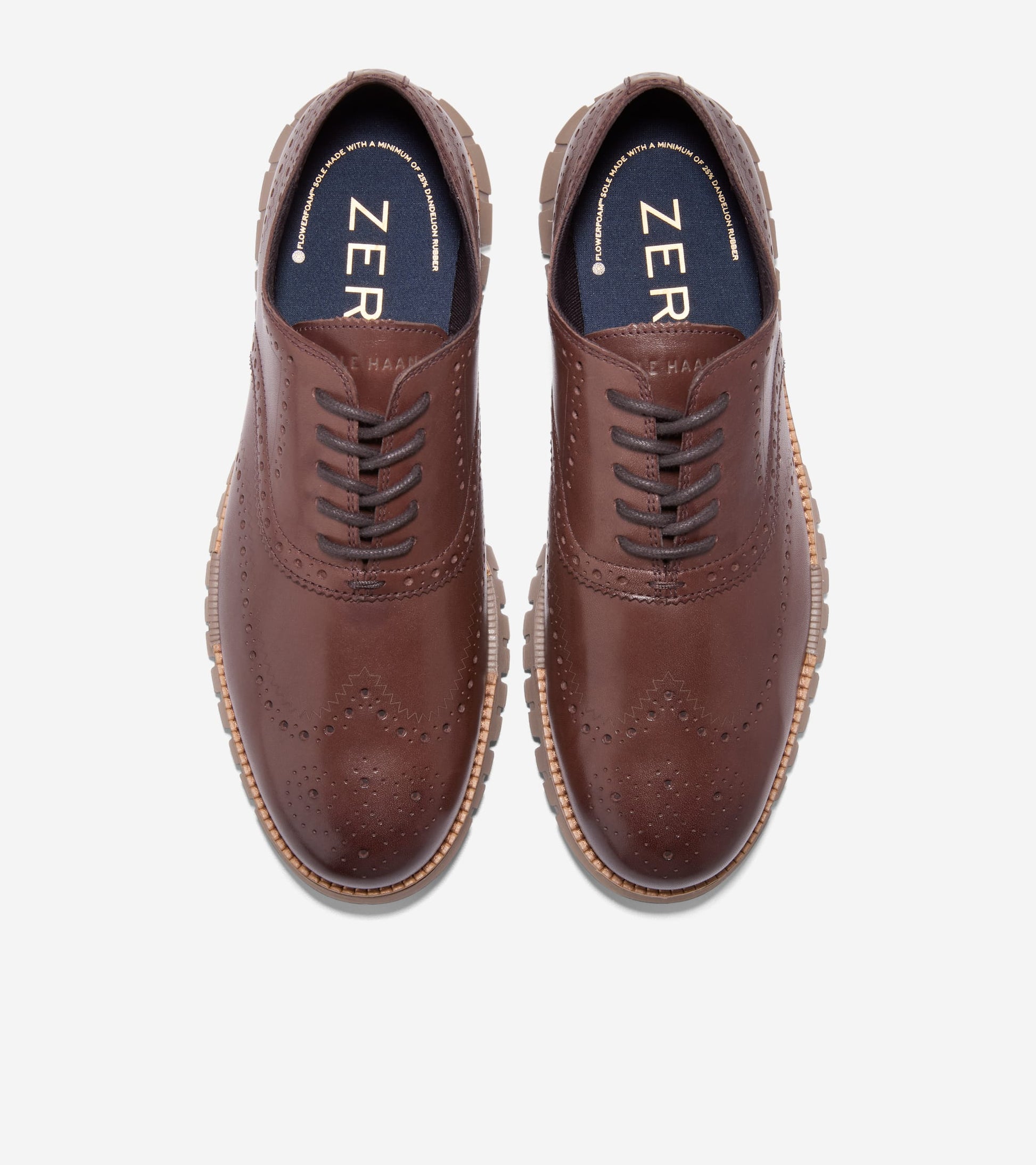 Men's ZERØGRAND Remastered Wingtip Oxfords-Dark Chocolate-Irish Coffee,