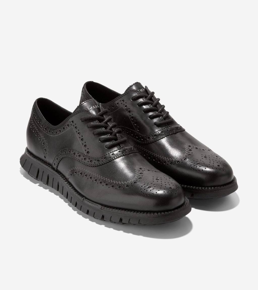 Men's ZERØGRAND Remastered Wingtip Oxfords-Black