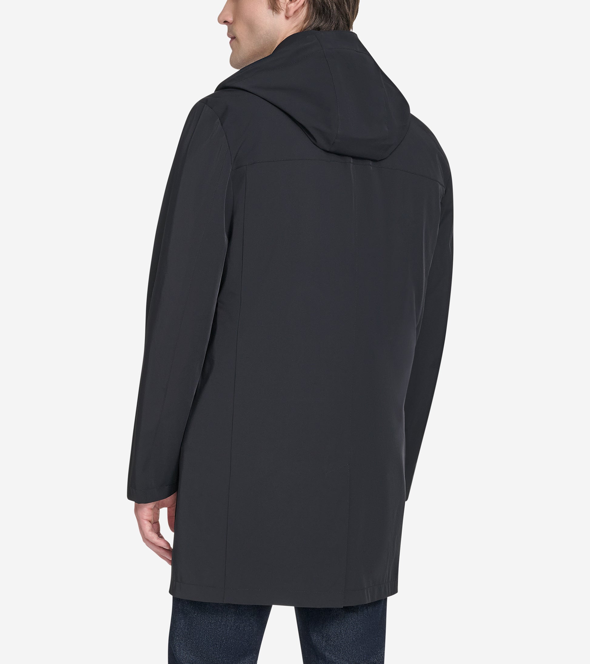 Men's 3-in-1 Hooded Mac Coat-Black