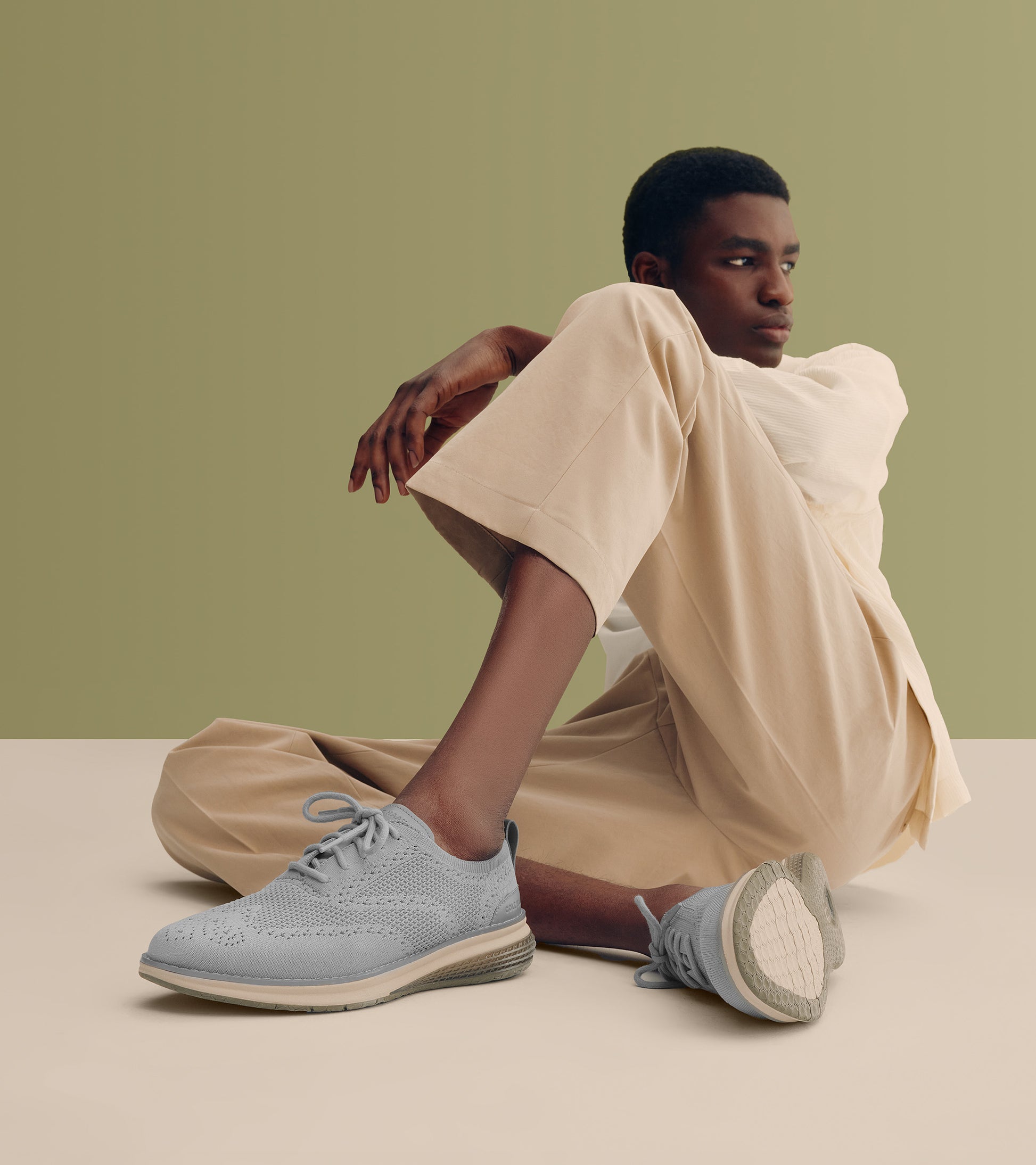 Men's ØriginalGrand Energyweave Stitchlite™ Wing Oxfords-Sea Stone-Dusty Olive-Sesame