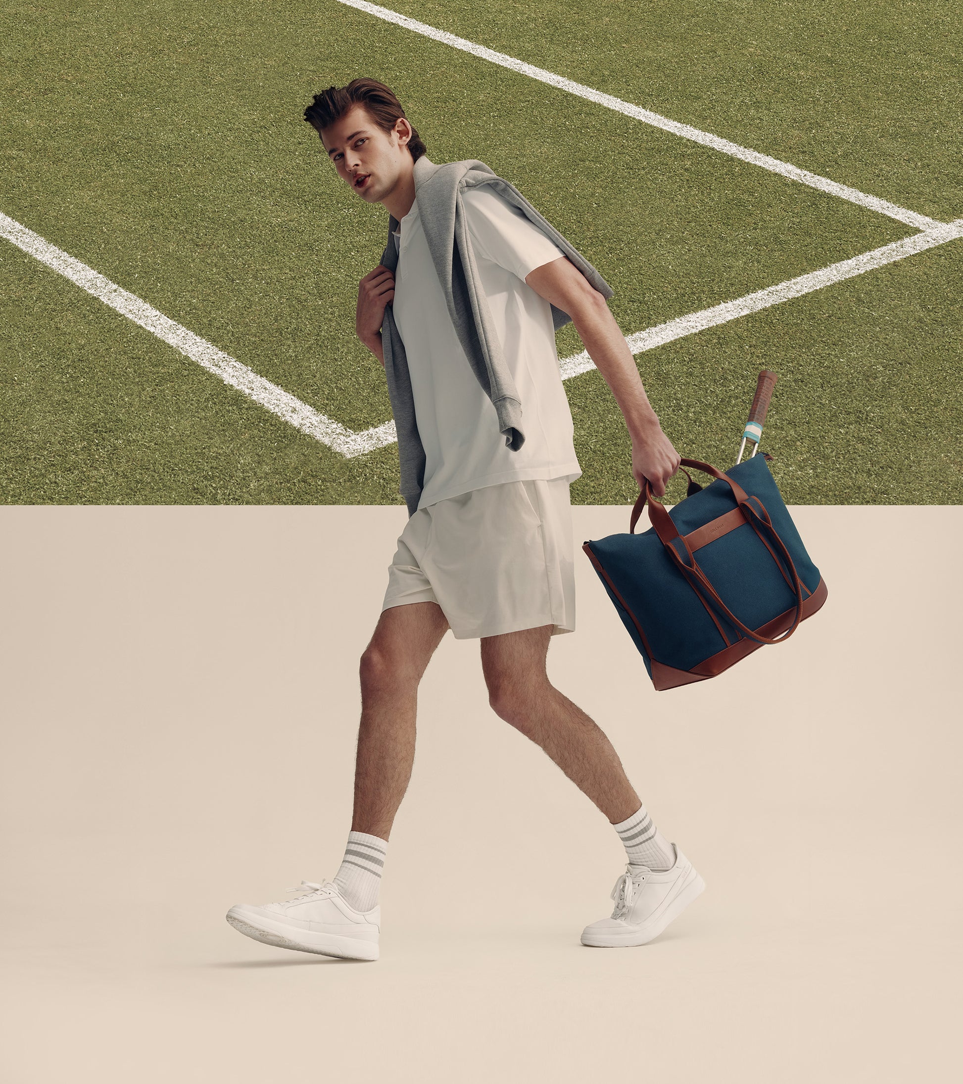 Men's GrandPrø All-Day Court Sneakers-Optic White