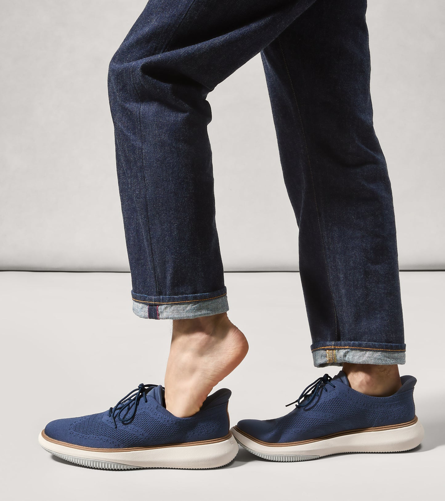 Men's Grand Phaze Stitchlite™ Quick-On Oxfords-Marine Blue-Natural-Ivory