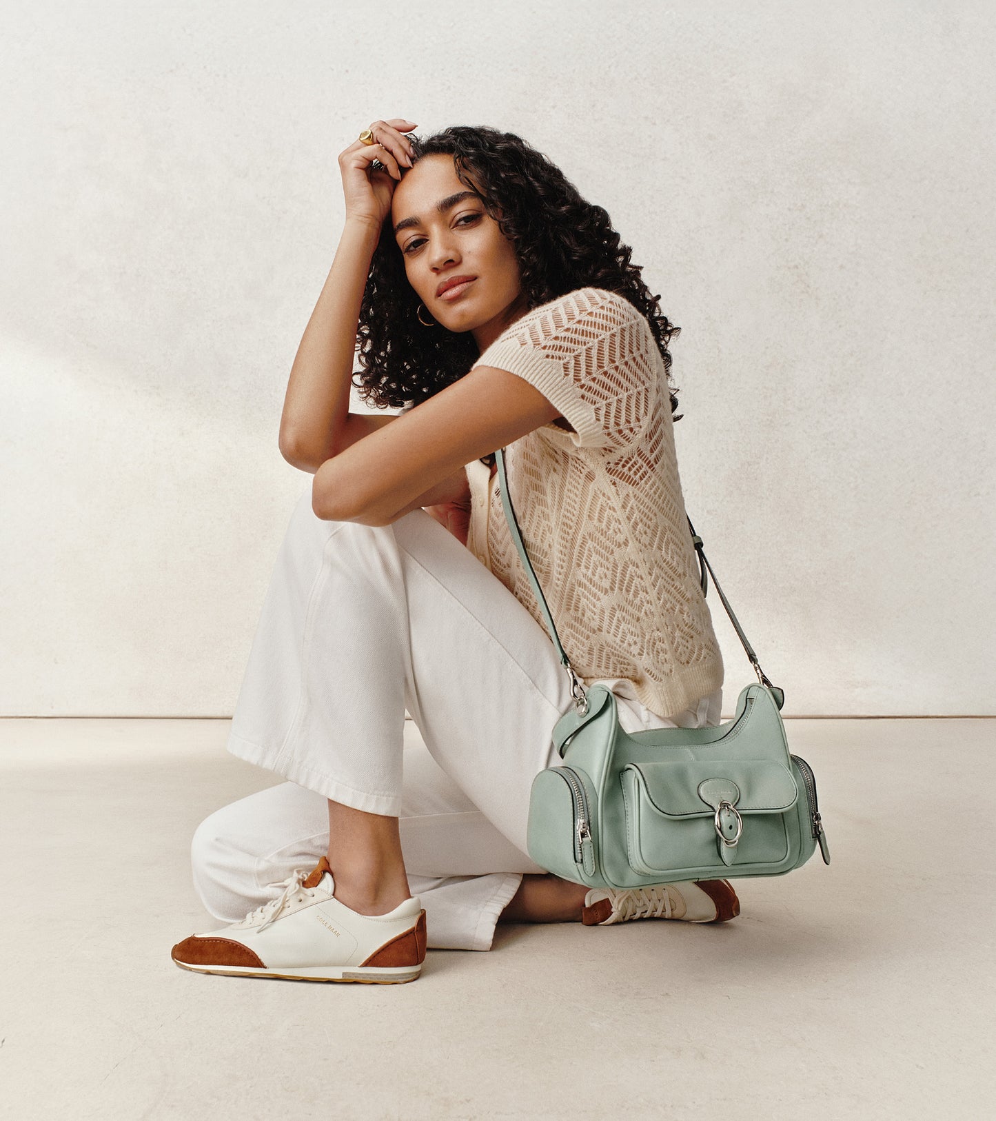 Women's GrandPrø Energyweave Low Profile Sneakers-Powder-Sand Dollar-Tobacco