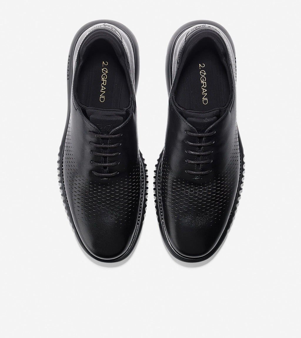 2.ZERØGRAND Lined Laser Wingtip Oxford