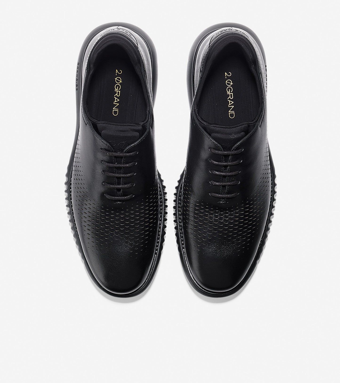2.ZERØGRAND Lined Laser Wingtip Oxford