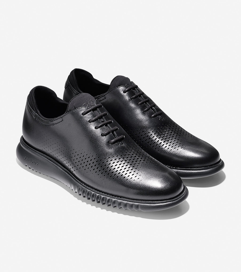 2.ZERØGRAND Lined Laser Wingtip Oxford