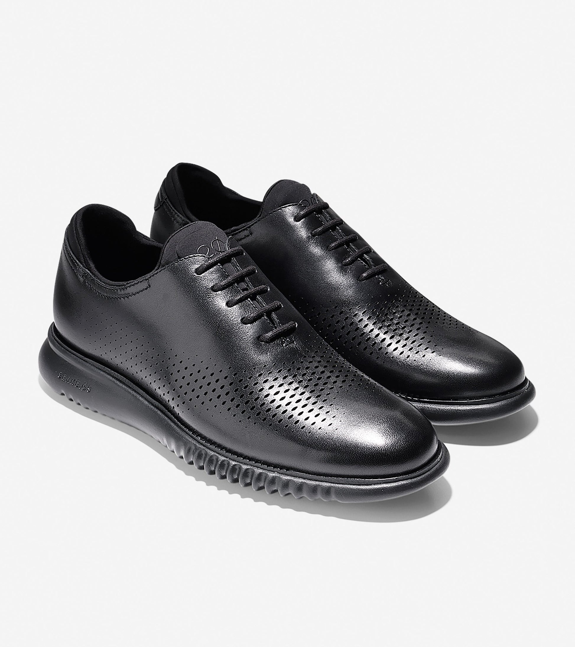 2.ZERØGRAND Lined Laser Wingtip Oxford