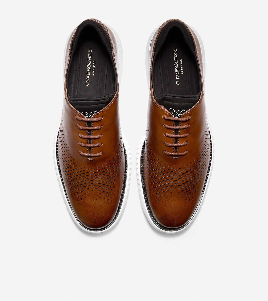 2.ZERØGRAND Lined Laser Wingtip Oxford