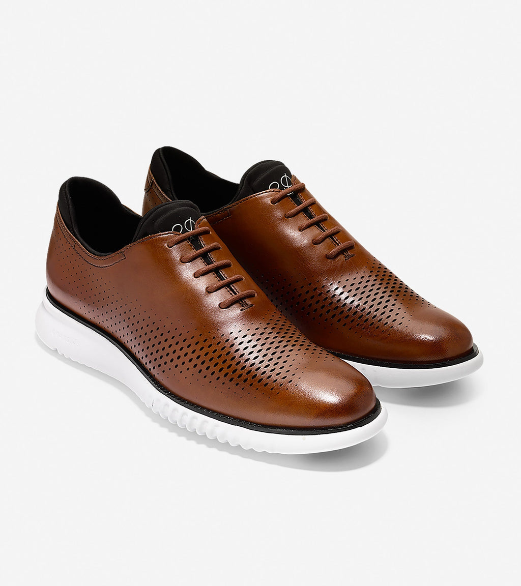 2.ZERØGRAND Lined Laser Wingtip Oxford