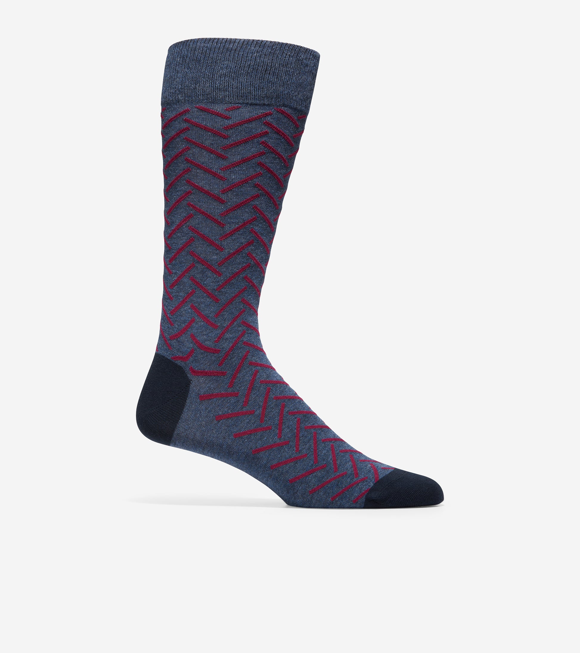 Men's Herringbone Dress Crew Socks